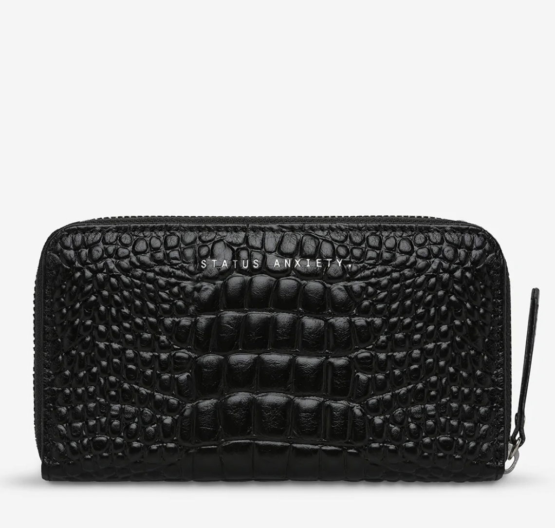 Status Anxiety Yet To Come Black Croc Emboss – Hunter Store